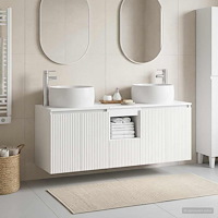 vidaXL Badrumsskåpsset 3 st Vit 49,5 x 44,5 x 66 cm Konstruerat trä