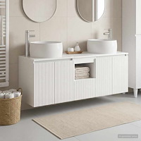 vidaXL Badrumsskåpsset 3 st Vit högglans 49,5 x 44,5 x 66 cm