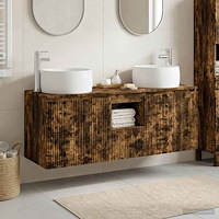 vidaXL Badrumsskåpsset 3 st Rökt ek 49,5 x 44,5 x 66 cm