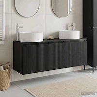 vidaXL Badrumsskåpsset 3 st Svart 49,5 x 44,5 x 65,5 cm