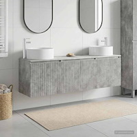 vidaXL Badrumsskåpsset 3 st Betonggrå 49,5 x 44,5 x 65,5 cm