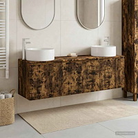 vidaXL Badrumsskåpsset 3 st Rökt ek 49,5 x 44,5 x 65,5 cm