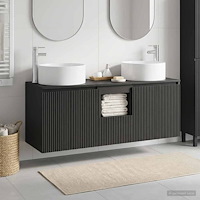 vidaXL Badrumsskåpsset 3 st Svart 49,5 x 44,5 x 65,5 cm