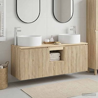 vidaXL Badrumsskåpsset 3 st Sonoma-ek 49,5 x 44,5 x 65,5 cm