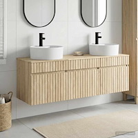 vidaXL Badrumsskåpsset 3 st Sonoma-ek 49 x 44,5 x 65 cm