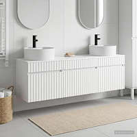 vidaXL Badrumsskåpsset 3 st Vit högglans 49 x 44,5 x 65 cm