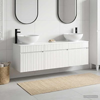 vidaXL Badrumsskåpsset 3 st Vit högglans 49 x 44,5 x 66,5 cm