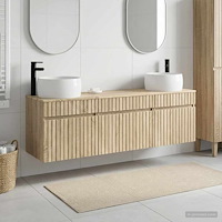 vidaXL Badrumsskåpsset 3 st Sonoma-ek 49 x 44,5 x 66 cm