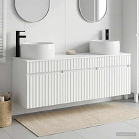 vidaXL Badrumsskåpsset 3 st Vit högglans 49 x 44,5 x 66 cm