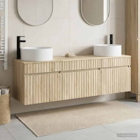 vidaXL Badrumsskåpsset 3 st Sonoma-ek 49 x 44,5 x 65,5 cm