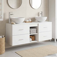 vidaXL Badrumsskåpsset 3 st Vit 49,5 x 35 x 63 cm Konstruerat trä