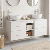 vidaXL Badrumsskåpsset 3 st Vit 49,5 x 41 x 64,5 cm Konstruerat trä