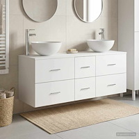 vidaXL Badrumsskåpsset 3 st Vit 49,5 x 41 x 64,5 cm Konstruerat trä
