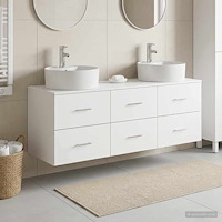vidaXL Badrumsskåpsset 3 st Vit 62,5 x 44,5 x 50 cm Konstruerat trä