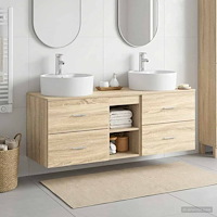vidaXL Badrumsskåpsset 3 st Sonoma-ek 49,5 x 44,5 x 65 cm