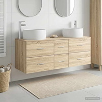 vidaXL Badrumsmöbelset 3 st Sonoma-ek 49,5 x 44,5 x 66 cm