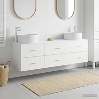 vidaXL Badrumsmöbelset 3 st Vit 49,5 x 44,5 x 65,5 cm Konstruerat trä