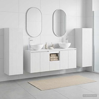vidaXL Badrumsmöbelset 5 st Vit högglans 33 x 34,5 x 100 cm
