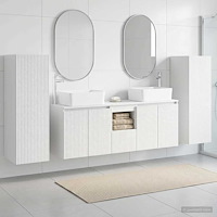 vidaXL Badrumsmöbelset 5 st Vit högglans 33 x 34,5 x 100 cm