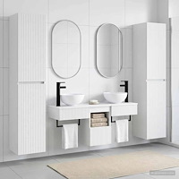 vidaXL Badrumsmöbelset 5 st Vit 33 x 34,5 x 160 cm Konstruerat trä