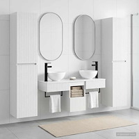 vidaXL Badrumsmöbelset 5 st Vit högglans 33 x 34,5 x 160 cm