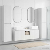 vidaXL Badrumsmöbelset 5 st Vit 33 x 34,5 x 160 cm Konstruerat trä