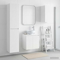 vidaXL Badrumsmöbelset 3 st Vit 33 x 34,5 x 160 cm Konstruerat trä
