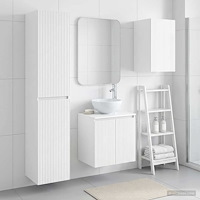 vidaXL Badrumsmöbelset 3 st Vit högglans 33 x 34,5 x 160 cm