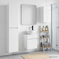 vidaXL Badrumsmöbelset 3 st Vit högglans 33 x 34,5 x 160 cm