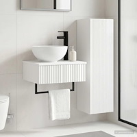 vidaXL Badrumsmöbelset 2 st Vit högglans 33 x 34,5 x 100 cm