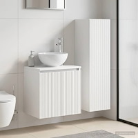 vidaXL Badrumsmöbelset 2 st Vit 33 x 34,5 x 100 cm Konstruerat trä