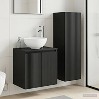vidaXL Badrumsmöbelset 2 st Svart 33 x 34,5 x 100 cm Konstruerat trä