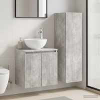 vidaXL Badrumsmöbelset 2 st Betonggrå 33 x 34,5 x 100 cm