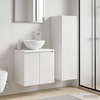 vidaXL Badrumsmöbelset 2 st Vit högglans 33 x 34,5 x 100 cm