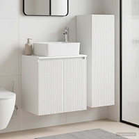 vidaXL Badrumsmöbelset 2 st Vit 33 x 34,5 x 100 cm Konstruerat trä