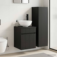 vidaXL Badrumsmöbelset 2 st Svart 33 x 34,5 x 100 cm Konstruerat trä