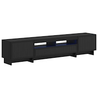vidaXL 5-delars LED TV-bänk Svart Konstruerat trä