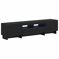 vidaXL 5-delars LED TV-bänk Svart Konstruerat trä