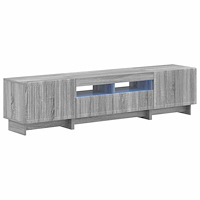 vidaXL 5-delars LED TV-bänk Grå Sonoma Konstruerat trä