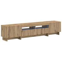 vidaXL 5-delars LED TV-bänk Artisan-ek Konstruerat trä