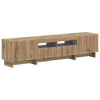 vidaXL 5-delars LED TV-bänk Artisan-ek Konstruerat trä