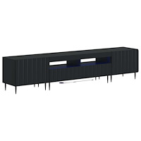 vidaXL 5-delars LED TV-bänk Svart Konstruerat trä