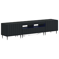 vidaXL 5-delars LED TV-bänk Svart Konstruerat trä