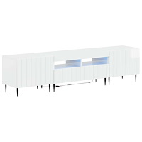 vidaXL 5-delars LED TV-bänk Vit högglans Konstruerat trä