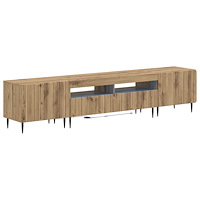 vidaXL 5-delars LED TV-bänk Artisan-ek Konstruerat trä
