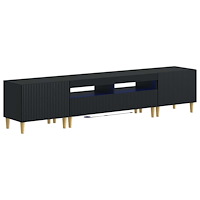 vidaXL 3-delad LED TV-bänk ARNHEM 3 st Svart Konstruerat trä