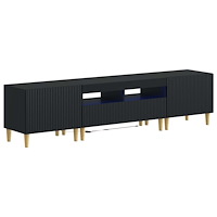 vidaXL 3-delad LED TV-bänk ARNHEM 3 st Svart Konstruerat trä