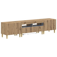 vidaXL 3-delad LED TV-bänk ARNHEM 3 st Artisan-ek Konstruerat trä