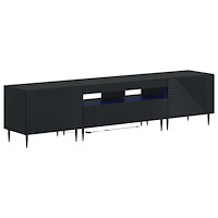 vidaXL 3-delad LED TV-bänk Svart Konstruerat trä