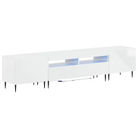 vidaXL 3-delad LED TV-bänk Vit högglans Konstruerat trä